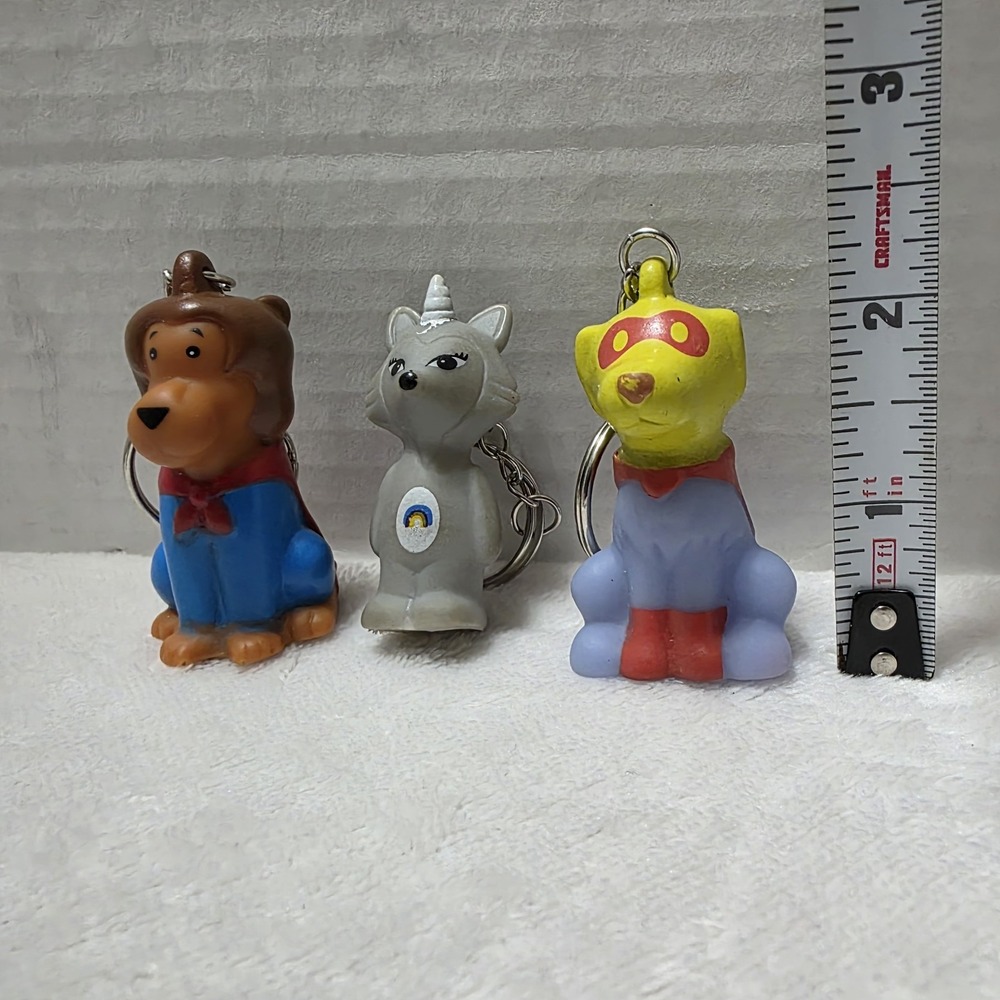 LOT OF 3 American Heart Association Crew Keychains 2 Dogs And A Unicorn Fox